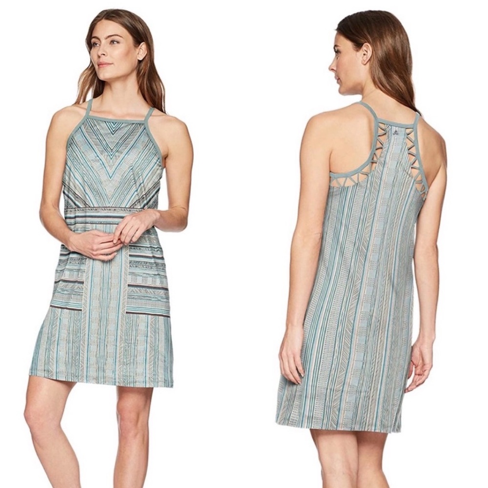 prAna Ardor Dress Large Agave Samba‎ Built-In Bra